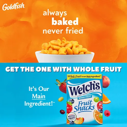 Vista 56 de Goldfish Galletas de Queso Cheddar, Galletas de Snack Horneadas, Paquetes de Snack de 1 onza para Llevar, Caja de 20
