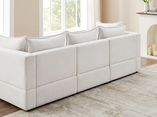 Vista 8 de VANOMi Sofá seccional modular, sofá seccional con cama para 6 plazas, sofá seccional modular para sala de estar, sofá cama-M