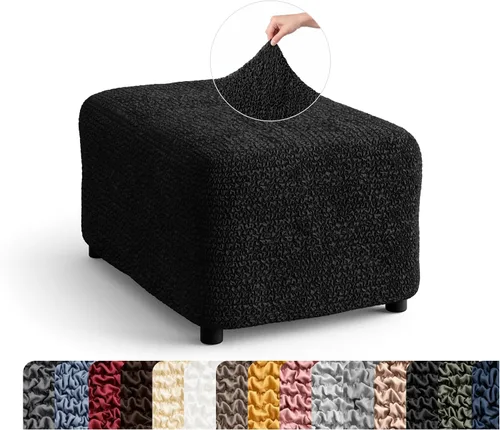 Vista 11 de PAULATO BY GA.I.CO. Funda para Otomán Grande Funda para Taburete Funda para Puf - Funda de Tela de Poliéster Suave - Protector de Muebles Elástico