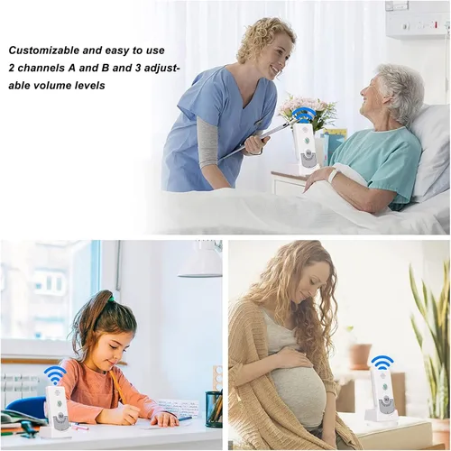 Vista 4 de Intercomunicadores inalámbricos para el hogar, timbre de conversación de 2 vías, intercomunicador de voz, Walkie Talkies de largo alcance de 1000