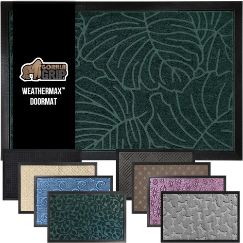 Vista 91 de Gorilla Grip WeatherMax - Tapete para todas las estaciones 100% impermeable, 23 x 35 pulgadas, goma natural duradera, resistente a manchas