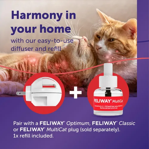 Vista 5 de Feliway MultiCat (48 ml) Relleno de difusor Armonía constante y calma entre gatos en casa