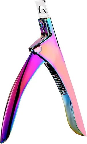 Vista 8 de SUMAJU Cortaúñas postizas acrílicas profesionales para uñas acrílicas, herramienta de manicura de uñas (negro)