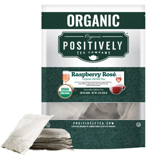 Vista 121 de Organic Positively Tea Company, Té Rooibos de vainilla y naranja sanguina, hoja suelta, 4 onzas
