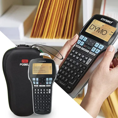 Vista 7 de FBLFOBELI Estuche de viaje rígido de EVA compatible con la etiquetadora DYMO con adaptador 420P, bolsa protectora portátil (solo funda)