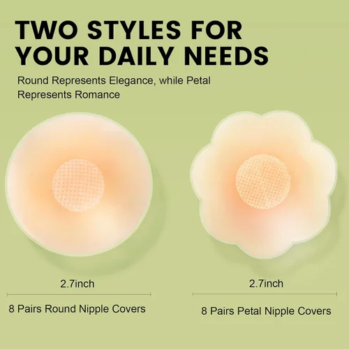 Vista 3 de 32 fundas para pezones para mujeres, cubiertas reutilizables para pezones, empanadas para pezones, empanadas para tetas, adhesivo de silicona