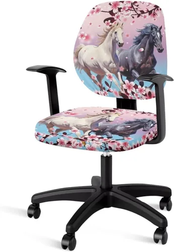 Vista 51 de Funda para silla de oficina de mariposa amarilla, fundas elásticas elásticas para silla de escritorio de oficina, funda suave para silla