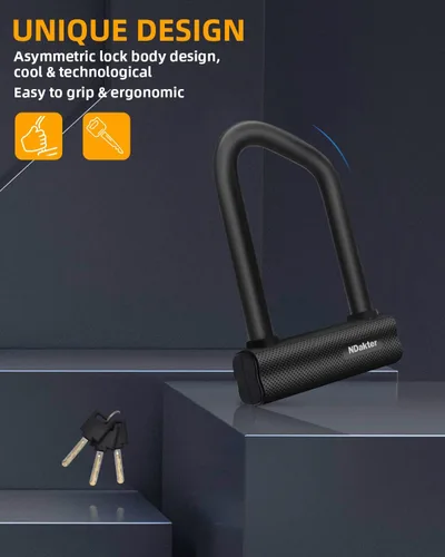 Vista 5 de NDakter Motorcycle Chain Locks, Heavy Duty Anti Theft - 18mm Shackle, 4FT x 10mm Thickness Security Chain, Bike U Lock with 3 Keys for Ebike
