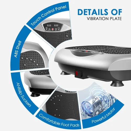 Vista 4 de Natini Vibration Plate Exercise Machine - Whole Body Workout Vibration Platform Lymphatic Drainage Machine for Weight Loss Home Fitness with