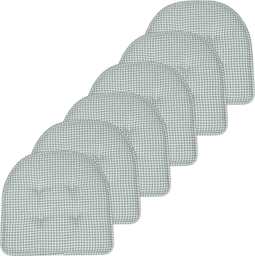 Vista 67 de Sweet Home Collection - Cojín de espuma viscoelástica para silla con capitoné, antideslizante, en forma de U, de 17 x 16 pulgadas, a cuadros Cuadros