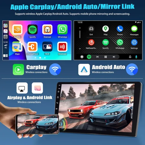Vista 4 de SIXTOP 2G+64G Android Car Stereo Radio para Hyundai Sonata NF 2009 2010 Wireless CarPlay Android Auto, 9 pulgadas HDTouchscreen Navegación
