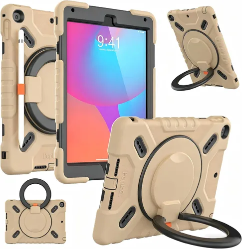 Vista 15 de Pepkoo Funda EVA anticaídas 9.7 para iPad, compatible con iPad 5ª/6ª/Air/Air2, con soporte ajustable, proporciona una protección completa de 360