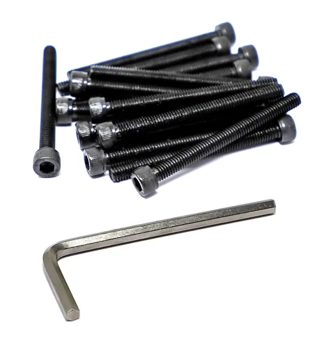 Vista 83 de iexcell Juego de 50 tornillos M4 x 20/25/30/35/40 de acero de aleación de grado 12.9, acabado de óxido negro