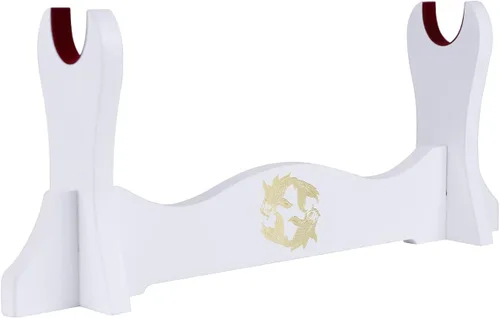 Vista 9 de Soporte de espada de terciopelo japonés acolchado Katana Stand Samurai Display Rack Soporte Todo Tanto Espada yin y Yang 1 Nivel