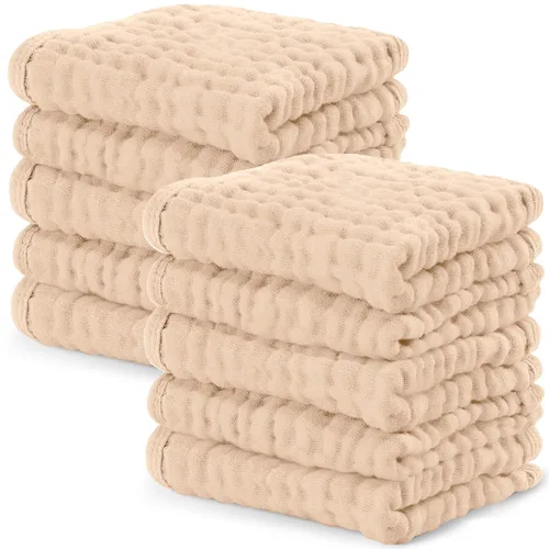 Vista 50 de Comfy Cubs - Paquete de 6 paños de muselina para eructos, 20 x 10 pulgadas, grandes, de 6 capas, 100 % algodón ultra absorbente para babeo