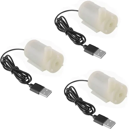 Vista 10 de 4 piezas DC 3-5V Micro Bomba de Agua Sumergible Mini con 2 piezas de Tubo de Vinilo Transparente Tubo de PVC Flexible (1M) para Acuarios Tanque