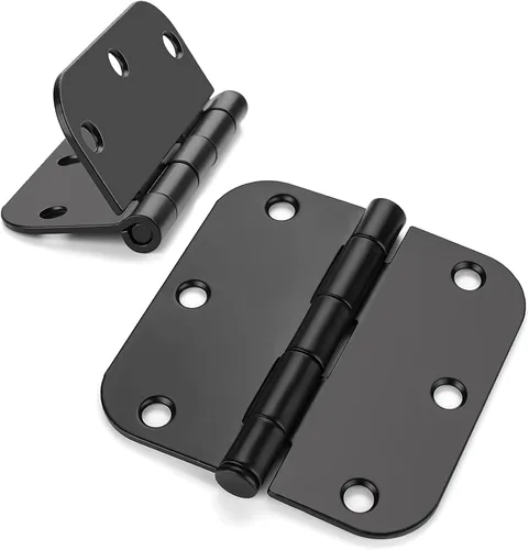 Vista 8 de Haidms Paquete de 6 bisagras de puerta de latón satinado de 3.5 pulgadas, bisagras de puerta interior de oro cepillado con pin extraíble de esquina