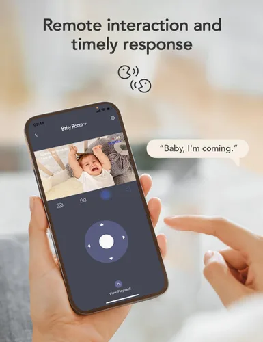 Vista 8 de nooie 2K Smart WiFi Baby Monitor with Camera and Audio, Smartphone App Control, Temperature Sensor, Motion & Cry Detection, IR Night Vision, 2-Way