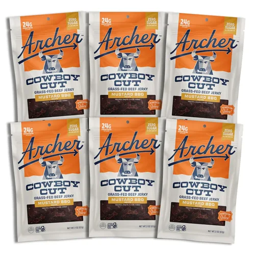 Vista 9 de Country Archer Paquete Variado de Carne Seca de Res Alimentada con Pasto - Paquetes de Bocadillos de Carne Seca de Res, Surtido de Carne Seca