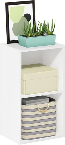 Vista 49 de Furinno - Estantería de cubos de 4 niveles serie Luder para libros y almacenamiento, color verde y blanco