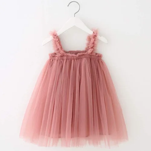 Vista 3 de BGFKS - Vestido con tutú de tul en capas para niñas pequeñas, conjunto de falda tutú de princesa con los colores del arcoíris viene con un cintillo