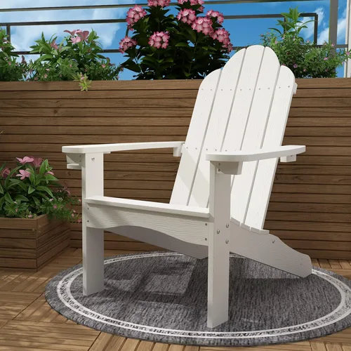Vista 95 de LUE BONA HDPS Sillas Adirondack de 2, Silla para Hoguera al Aire Libre, Resistente a la Intemperie con Portavasos, Silla Moderna de Plástico