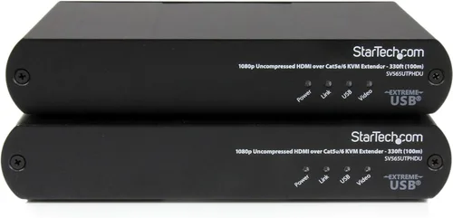 Vista 2 de StarTech.com Extensor KVM USB HDMI sobre CAT5e / CAT6 de 330 pies (328.1 ft) - Video HD sin comprimir de 1080p - Extensor de consola KVM de grado IT