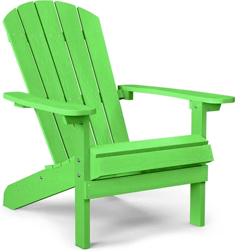 Vista 21 de YEFU Silla Adirondack Resistente a la Intemperie: Sillas Adirondack de Plástico HIPS para Exterior - Sillas de Patio con Portavasos y Textura