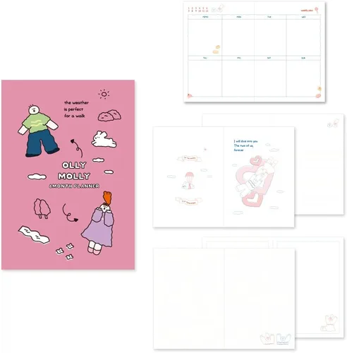 Vista 56 de Monolike B6 Archive - Agenda de 6 meses, color verde, planificador académico, planificador semanal y mensual, programador