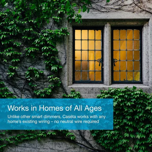 Vista 9 de Lutron Caseta - Interruptor de atenuación inteligente original con placa de pared (requiere Lutron Smart Hub), para luces LED, 150 vatios, un solo