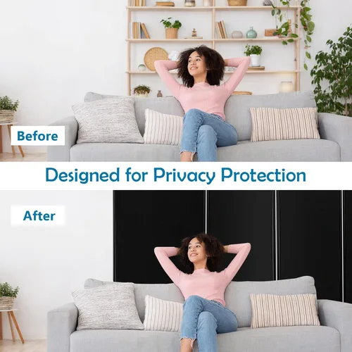 Vista 18 de GOFLAME Divisor de habitación plegable de 6 paneles, pantalla de privacidad enrollable de 6 pies con ruedas bloqueables, pantalla de partición