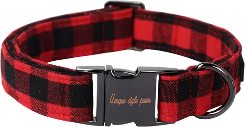 Vista 53 de Unique style paws - Collar para perro con hebilla de metal, naranja, duradero, lindo collar para perros pequeños, medianos y grandes