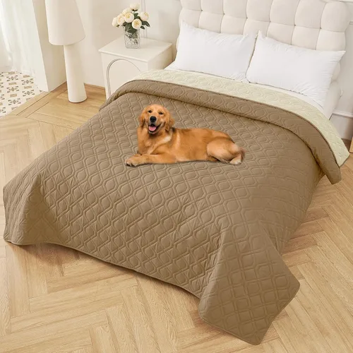 Vista 122 de Smiry Funda impermeable para cama de mascota, suave y lavable, para cama, sofá, reversible, perros pequeños, medianos, grandes, gatos, diseño