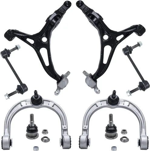 Vista 231 de Detroit Axle - Kit de brazos de control delanteros de 8 piezas para Toyota Sienna 2004-2010, 2 brazos de control inferiores con rótulas, 4 barras