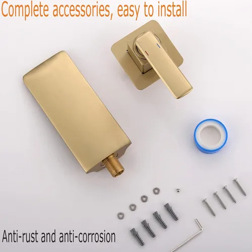 Vista 50 de RANDOM Bathroom Sink Faucet Brushed Gold or Matte Black Bathroom Faucet Single Hole or 3 Holes SUS 304 Stainless Steel Modern Vanity Faucet with Pop