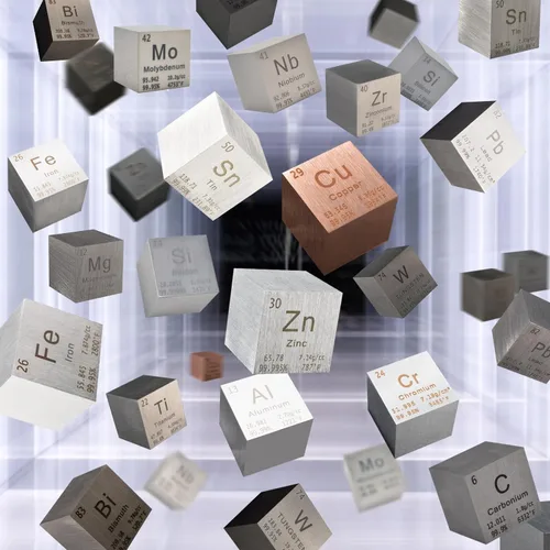 Vista 7 de Cubos de elementos metálicos de alta pureza, 99.99% de alta pureza, 0.39 pulgadas, cubo de elementos de alta densidad para colecciones de elementos