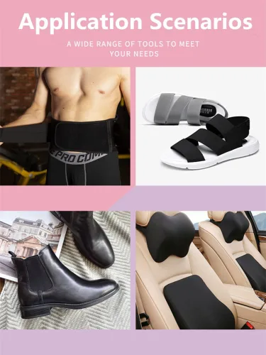 Vista 2 de Banda elástica para coser, 1.5 pulgadas elástica para coser correas elásticas de peluca, banda de borde, banda de punto, banda de costura