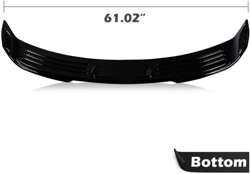 Vista 2 de PIT66 Alerón trasero negro brillante compatible con Ford Mustang S550 GT estilo tapa de arranque 2015 2016 2017 2018 2019 2020 2021 2022