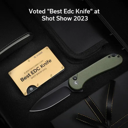 Vista 23 de CIVIVI Elementum II - Navaja de bolsillo plegable, hoja de acero Nitro-V de 2.96 pulgadas, mango G10, cuchillo utilitario con clip de bolsillo