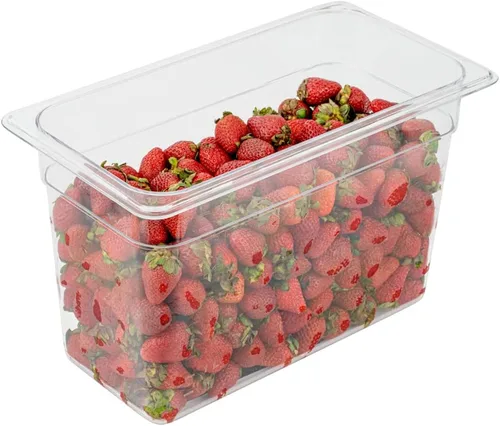 Vista 25 de Restaurantware Met Lux - Contenedor de almacenamiento de alimentos de tamaño completo de 1 8 pulgadas de profundidad, medidas graduadas