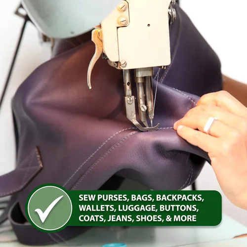 Vista 5 de Mandala Crafts Airforce Blue - Hilo resistente de 1500 yardas Tex 70 hilos de poliéster unido para coser cortinas, jeans, cuero, cabello, tapicería