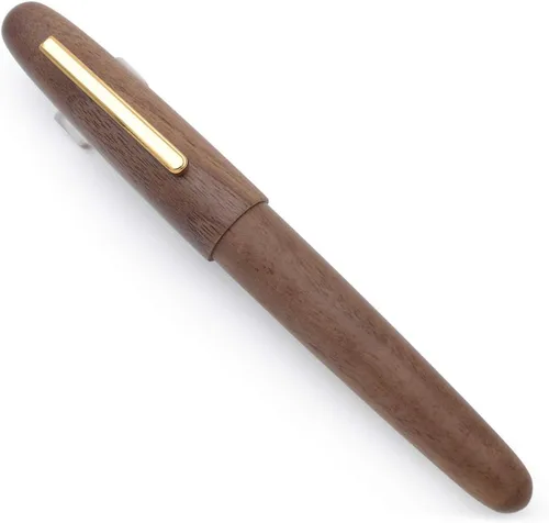 Vista 9 de JINHAO 9056 - Pluma estilográfica de madera natural hecha a mano (madera de ébano, punta fina de 0.020 in)