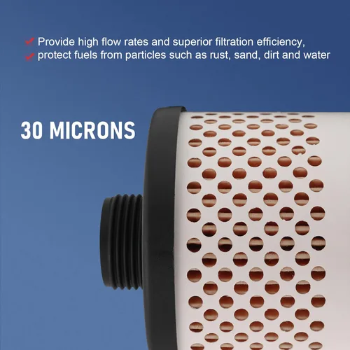 Vista 4 de DICMIC 1Pc 496-5 Filtro de Elemento de Tanque de Combustible de Reemplazo para Gasolina y Diesel Separador de Agua de 30 Micras con Hoja Protectora