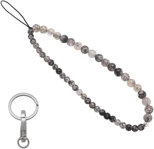 Vista 8 de C&L Accessories - Colgante con cuentas para teléfono celular, correa de muñeca, piedra preciosa natural hecha a mano Amazonita