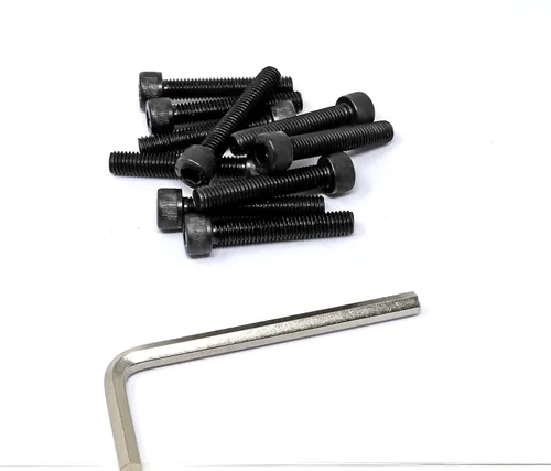 Vista 172 de iexcell Juego de 50 tornillos M4 x 20/25/30/35/40 de acero de aleación de grado 12.9, acabado de óxido negro