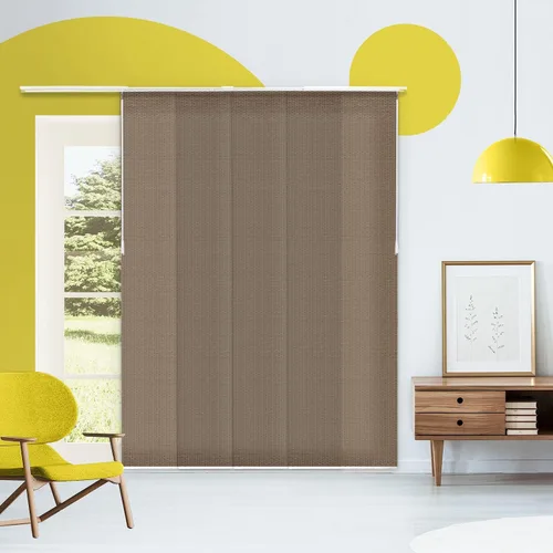 Vista 14 de Persianas de panel ajustables para puerta corrediza de vidrio, 46-86 pulgadas de ancho x 0-96 pulgadas de alto, persianas verticales recortables