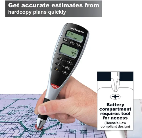 Vista 3 de Calculated Industries Scale Master Pro Medidor Digital de Planos de 7.3 Pulgadas (6025)