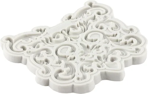 Vista 4 de Molde de Fondant Barroco Moldes de Silicona de Volutas de Calados de Encaje Moldes de Filigrana 3D Esculpidos para Decoración de Tartas de Azúcar