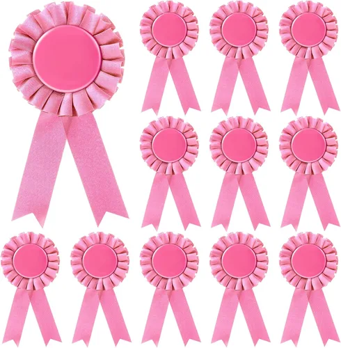 Vista 14 de Cinta de premio en blanco de 12 piezas, premio de premio de 1er lugar, medalla de roseta, cinta de participación de reconocimiento de victoria