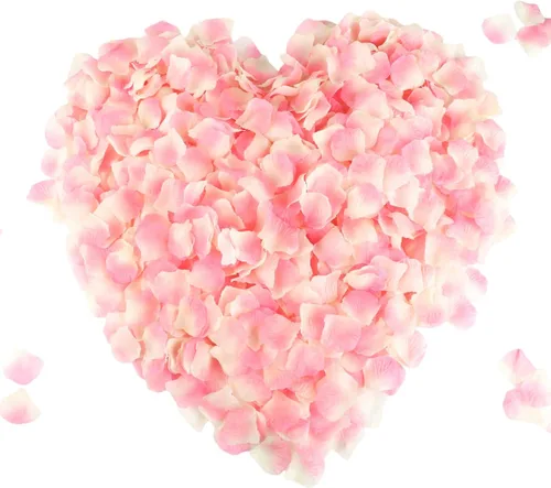 Vista 18 de CODE FLORIST 1100 pétalos de rosa de seda para el día de San Valentín, pétalos de rosa falsos para noches románticas, bodas, propuestas